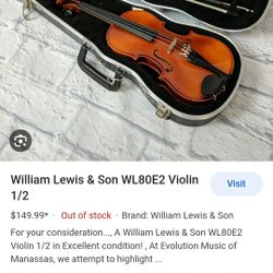 Violin by William Lewis.