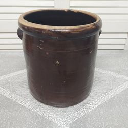 Antique 3 Gallon Brown Crock.
