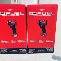 Milwaukee New M18 Fuel 3/8inc Impact Wrench (tool Only)$190eaxh One Cada Una 