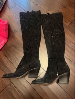 Jessica Simpson rhinestone boots. Size 8.5. Great condition. Worn a couple times.  $20