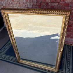 Vintage Mirror Large Great Condition Golden  42x32