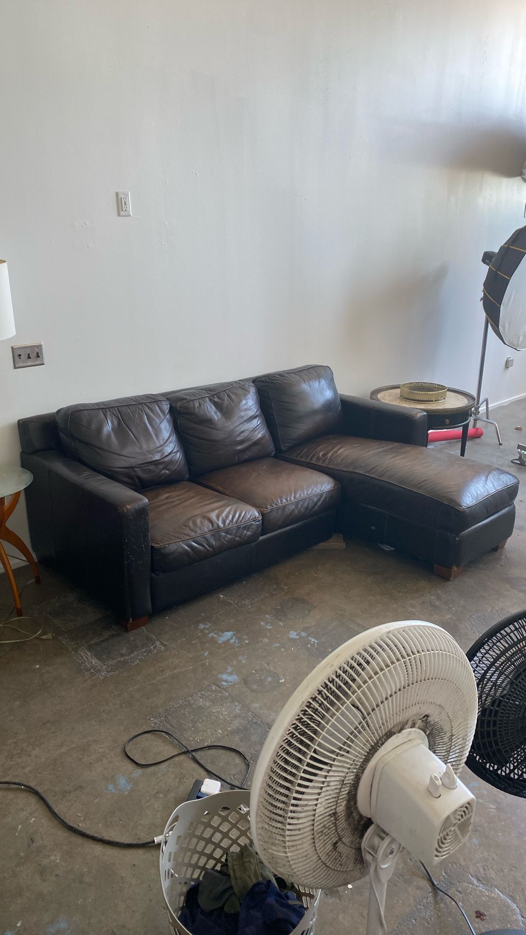 Brown Leather Couch
