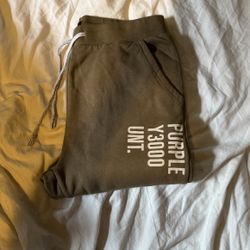 Purple Brand Olive Green Joggers (Size Medium)