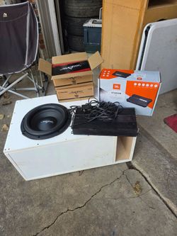 Skar Audio Subwoofer, Amp & JBL Stadium 4 Bundle