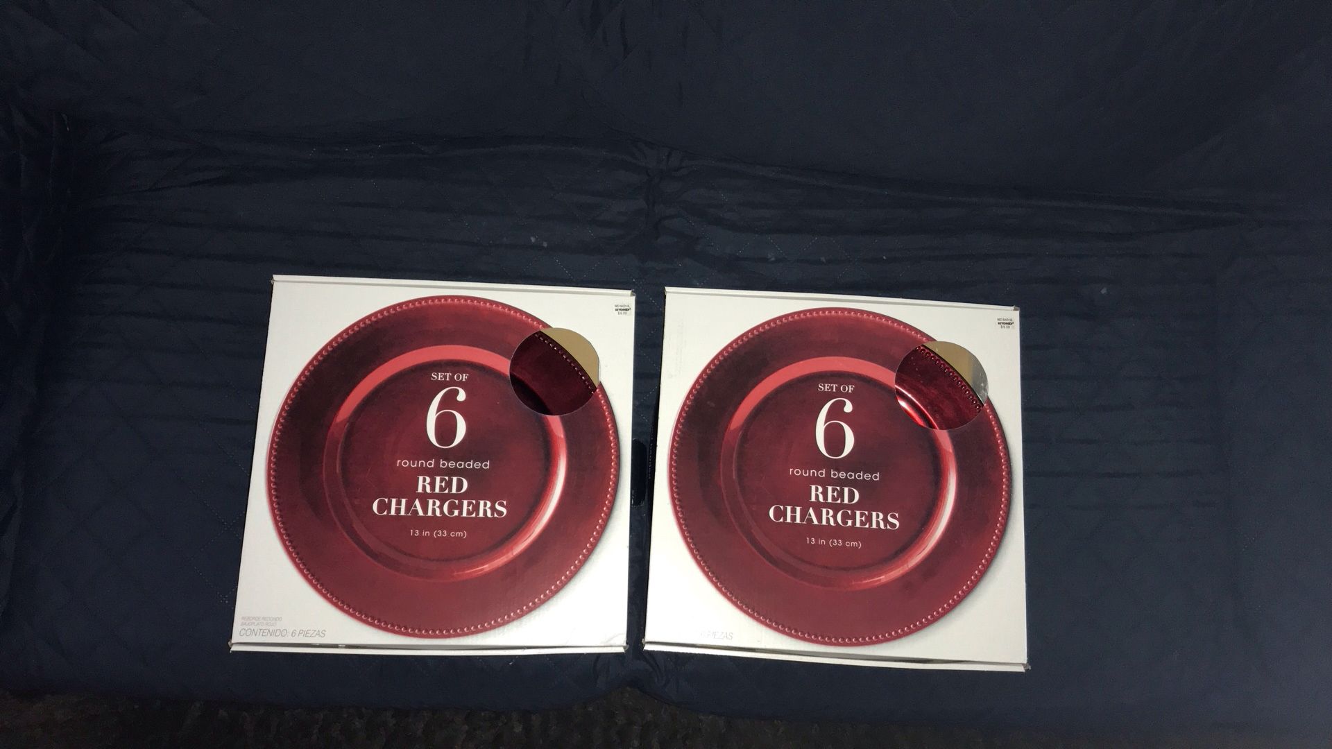 12 Red Charger Plates