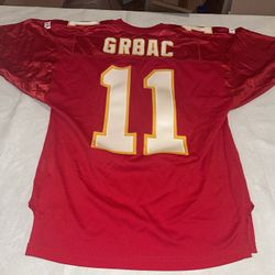 Authentic Elvis Grbac Kansas City Chiefs Wilson Jersey Proline Sewn Clean 90s 46