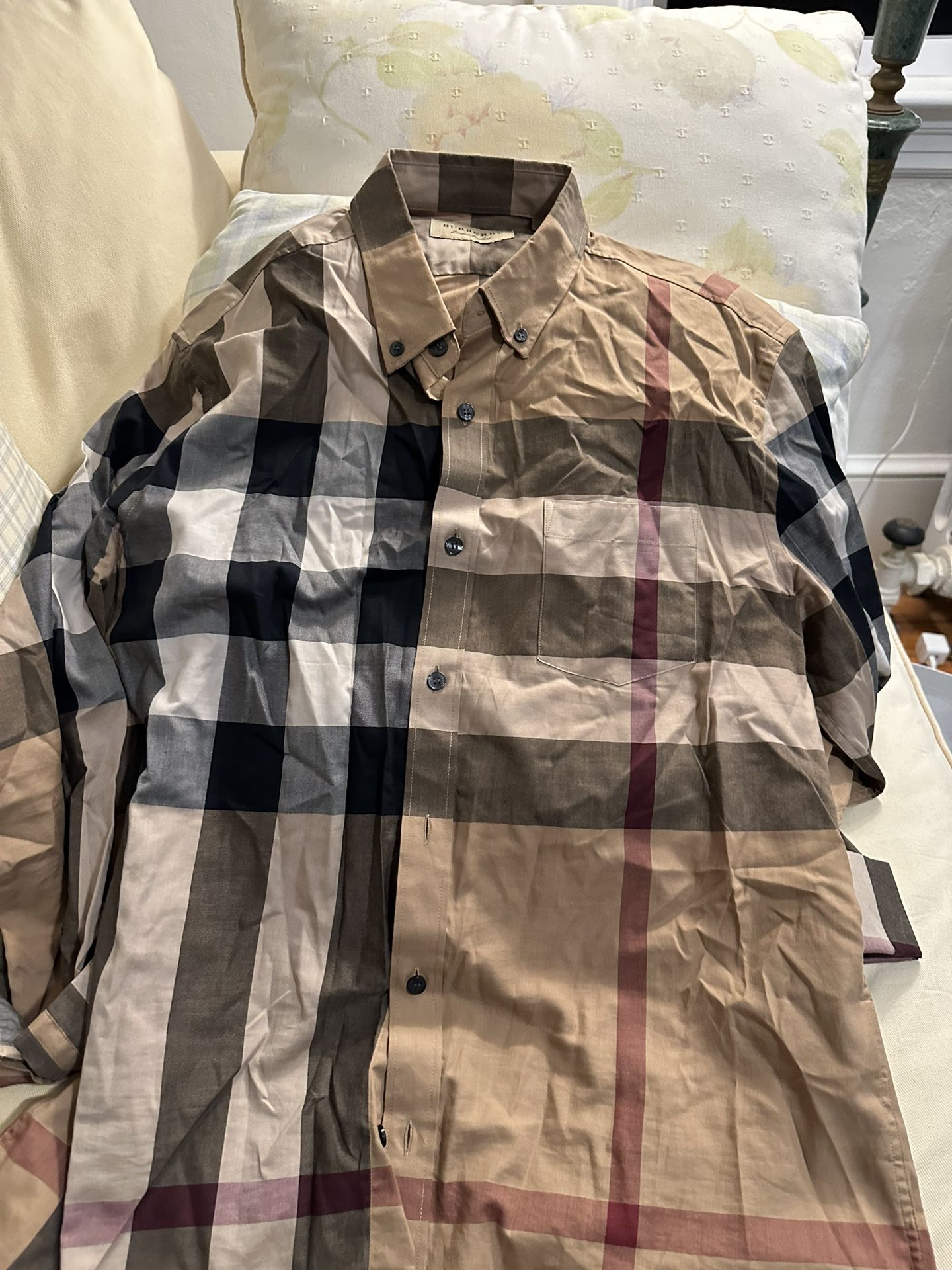 Mens Burberry Dress Shirt - Size XXL (fits like a Large)