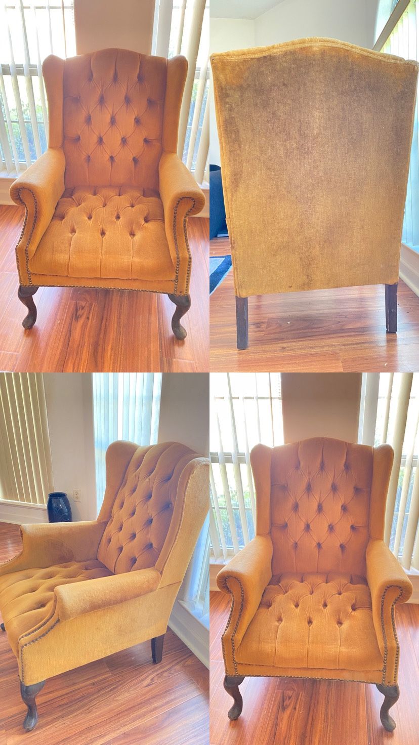 Vintage Winged Armchair