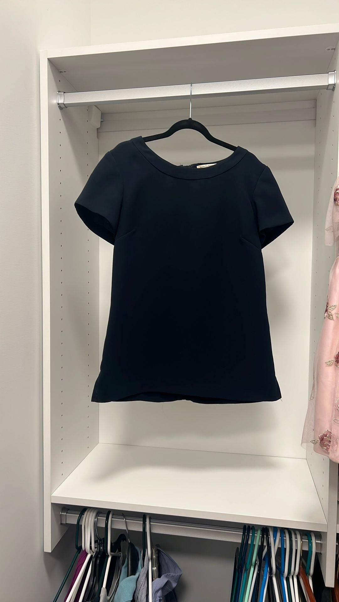 Banana Republic Navy Zip Back Shirt Size 4