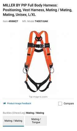 MILLER Full Body Harness Positioning, Safety Harness , L/XL