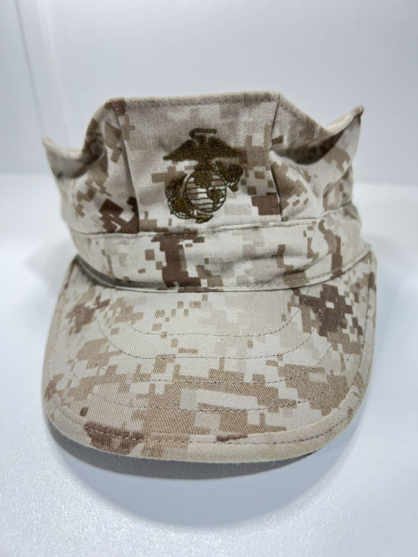 USMC Desert Tan Camo Marpat Cap Size Small