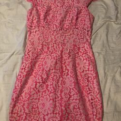 Dolce Vita Hot Pink Lace Dress Extra Small