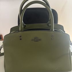 Coach Lillie Olive Green Satchel