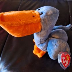 Vintage 1996 TY Beanie Babie Scoop The Pelican Plush