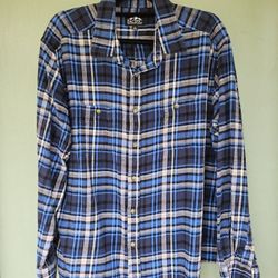 MEN'S PLAID SHIRT LONG SLEEVES-XL