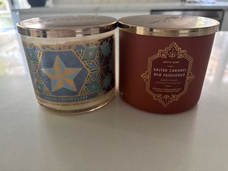 White Barn 3 wick candles NEW  as set