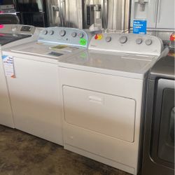 New Whirlpool Top Load Washer And Used Gad Dryer 