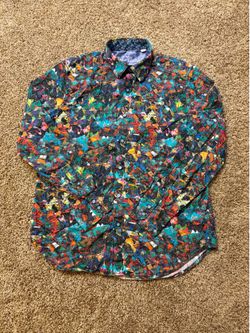 Robert Graham Classic Fit Button Down Shirt Mens Size Medium
