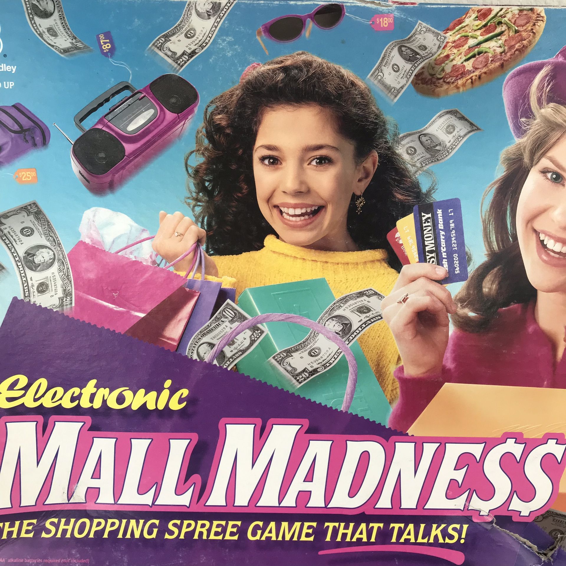 Mall Madness Electronic Board Game 1996 Vtg Shopping Spree Tested it Talks