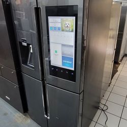 Black Stainless Steel Samsung Flex With Family Hub French Door Refrigerator 