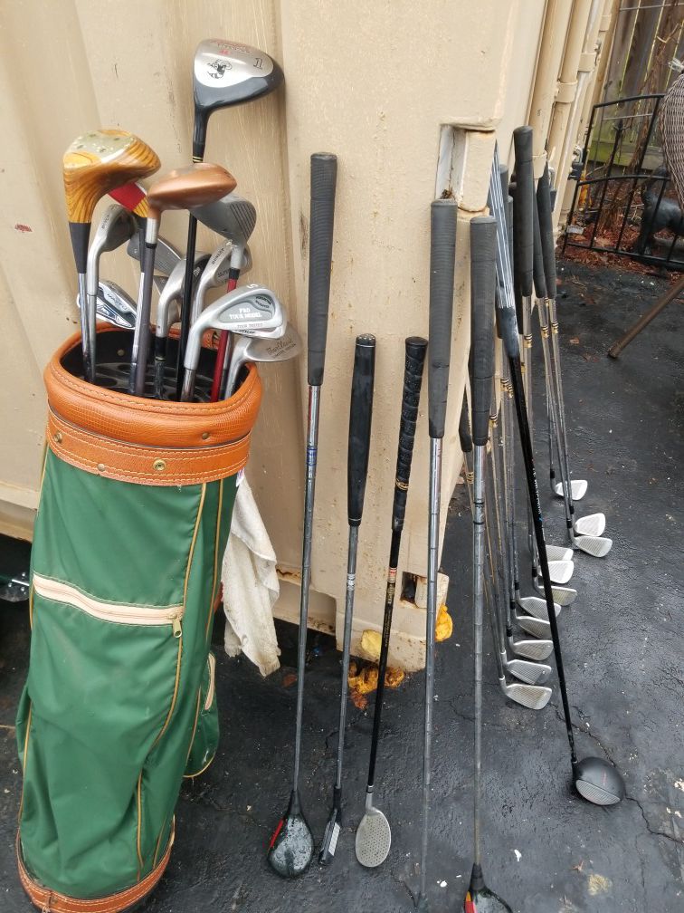 55 golf clubs and bags