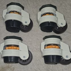 New Skelang 4-Pcs Stem Leveling Machine Casters with Nylon Wheel, Retractable Workbench Caster, Loading Capacity 2200 Lbs