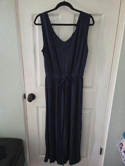 Navy Blue Sleeveless Maxi Dress