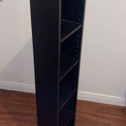 Black wooden shelf