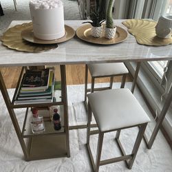 Mini Dining Table With Two Barstool 