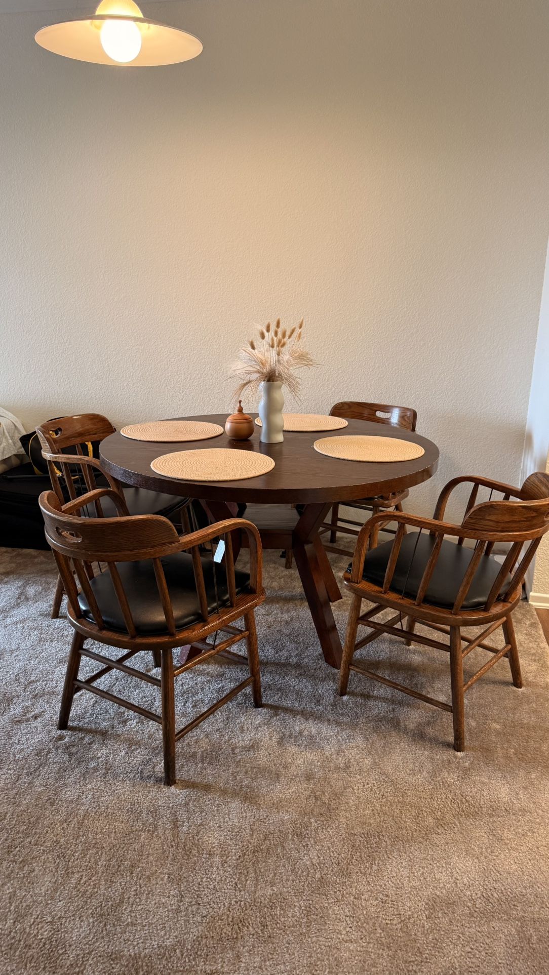 Wooden 6-Seater Dining Table Set