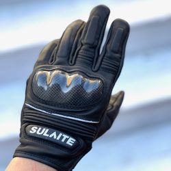 Motorcycle real leather carbon fiber Street Bikes gloves as Picture Shirt