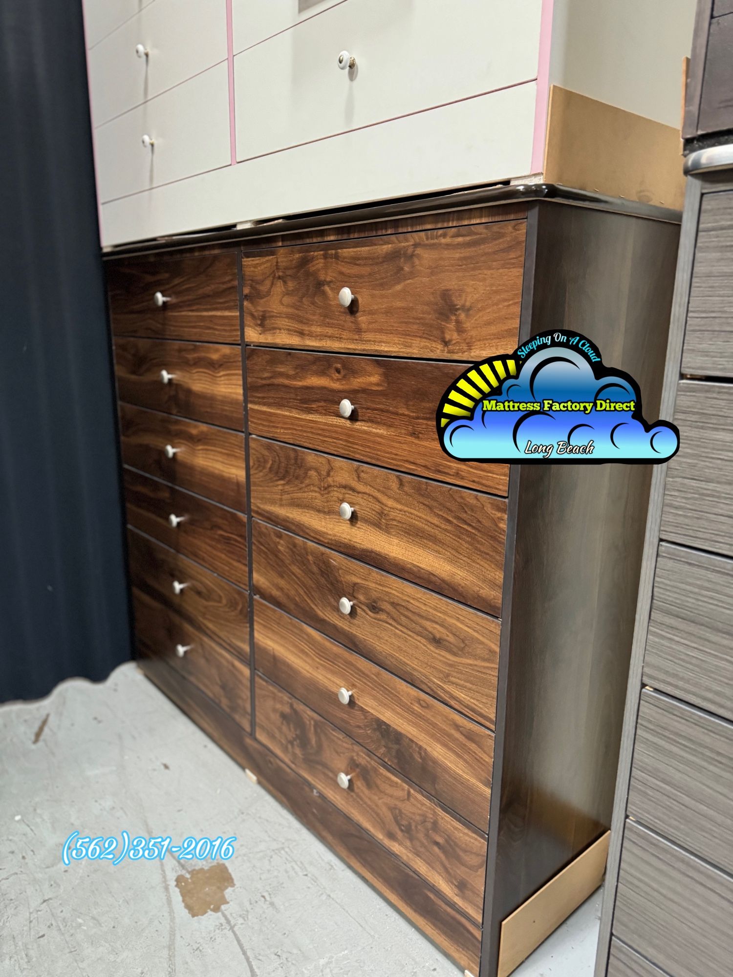 Cafe Brown 12 Drawer Dresser Chest Cajonera Comoda Nueva