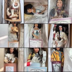 Ashton-Drake Galleries Porcelain Dolls American Indian Inspired Collection 