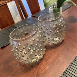 Pair Of Decorative Vessels Vase Flower Planters Mirror Finish