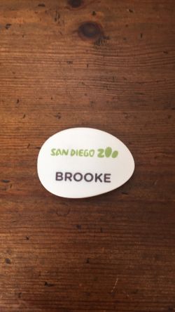 San Diego Zoo Name Tag