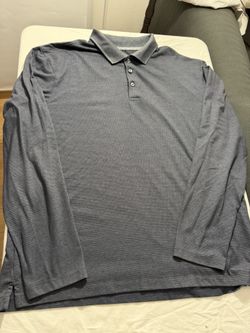 Men’s Van Heusen long-sleeve polo shirt Gray XX Large