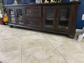 Solid Wood Media Console With Stand For 65’’ TV