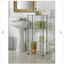     ChurchHomeCollections .co      Porch & Den Japonica Glass 4-tier Tower Shelf