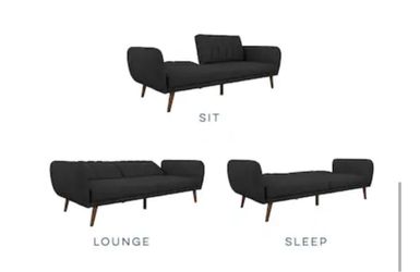 Brittany Futon, Dark Gray Linen