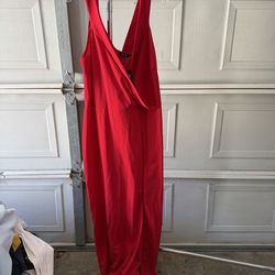 Boohoo red cocktail dress