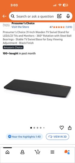 Wood tv Swivel Stand 