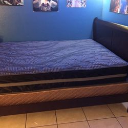 Queen Sized Pillow Top, Matching Box Spring & Headboard