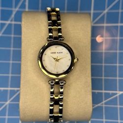 Anne Klein Watch Gold & Silver Tone Stainless Steel Girls Women AK/3121