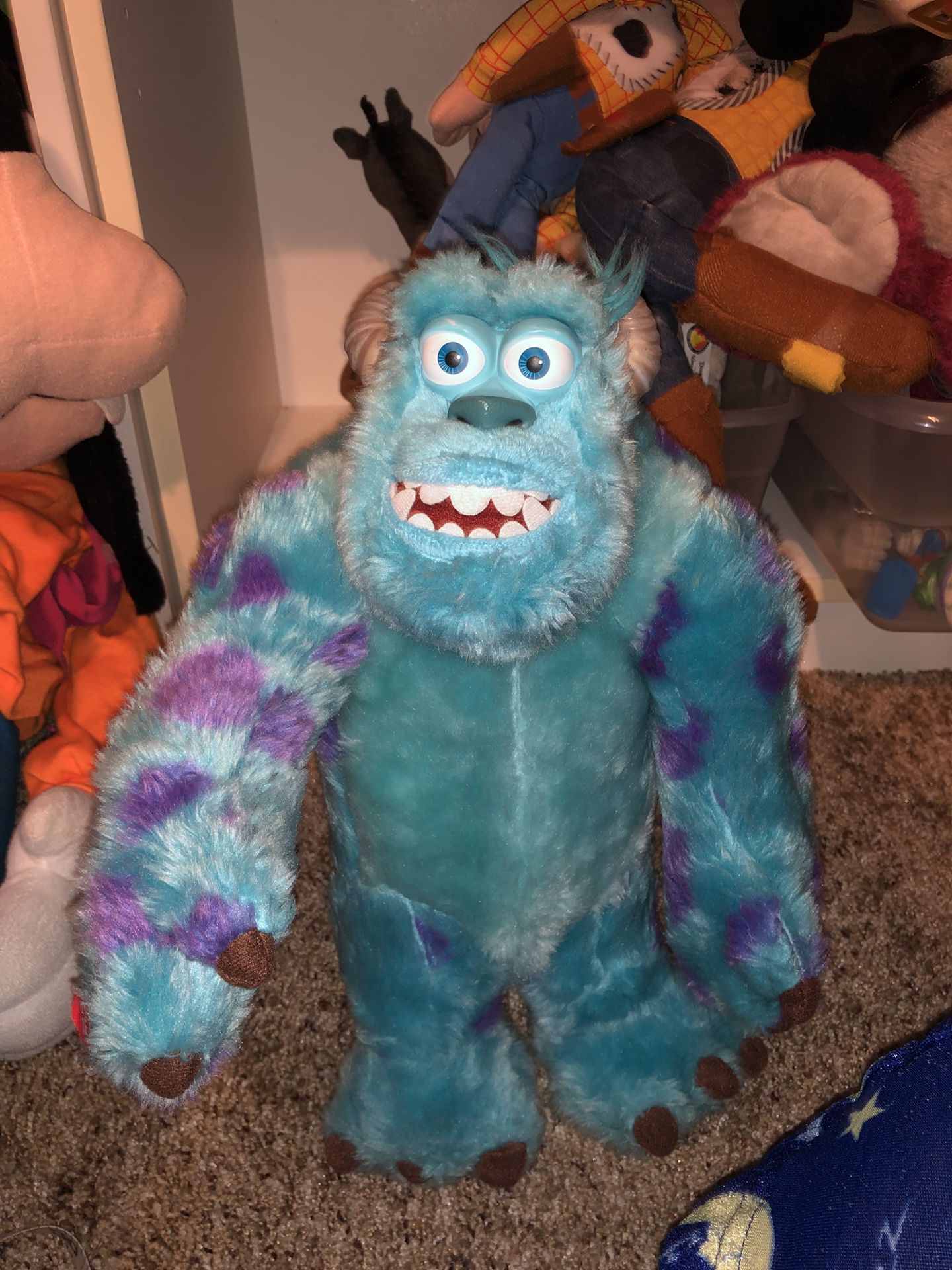 Sully Monsters Inc 12” plush doll toy moveable arms Disney