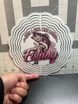 Just a girl who loves fishing aluminum wind spinner