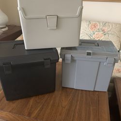 3 Storage Cases  $25 Great For Paper Files Or School Notes