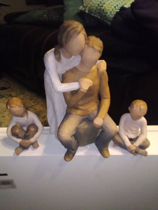 3 Willow Tree Figurines,$20 For All( You And Me( Cash Only