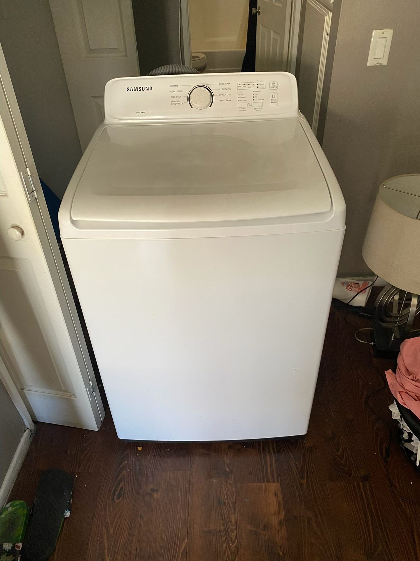 Samsung Washer And Dryer White Very Large In The Inside.