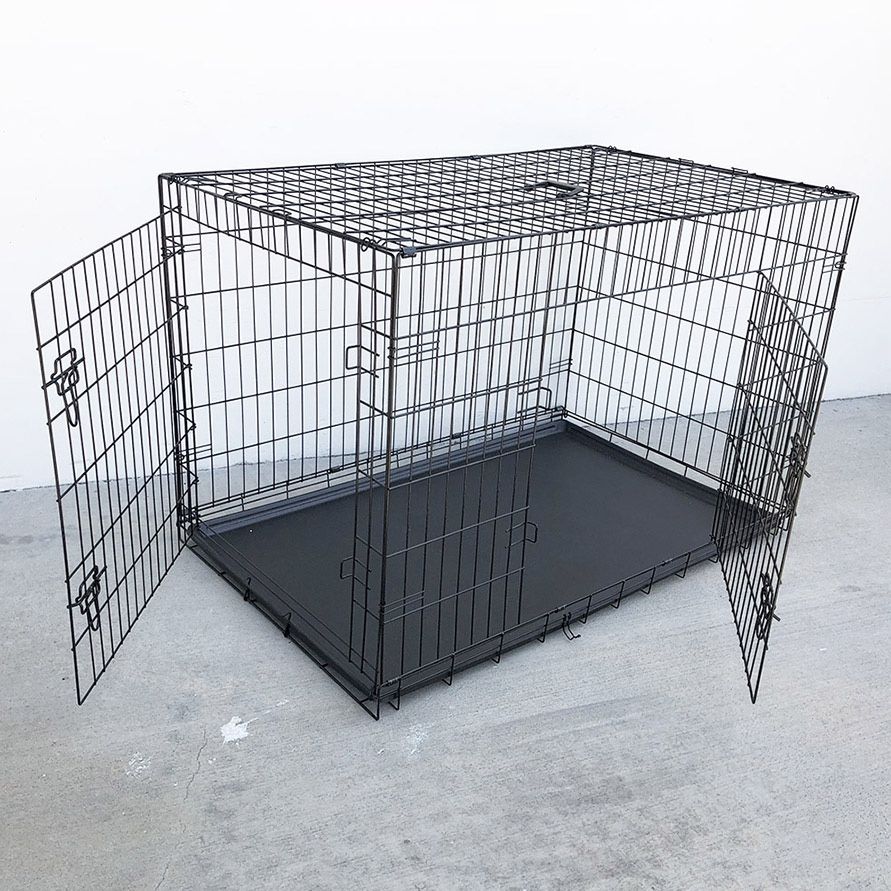 (New) $75 Folding X-Large 48” Dog Cage Crate Kennel 48x29x32” 
