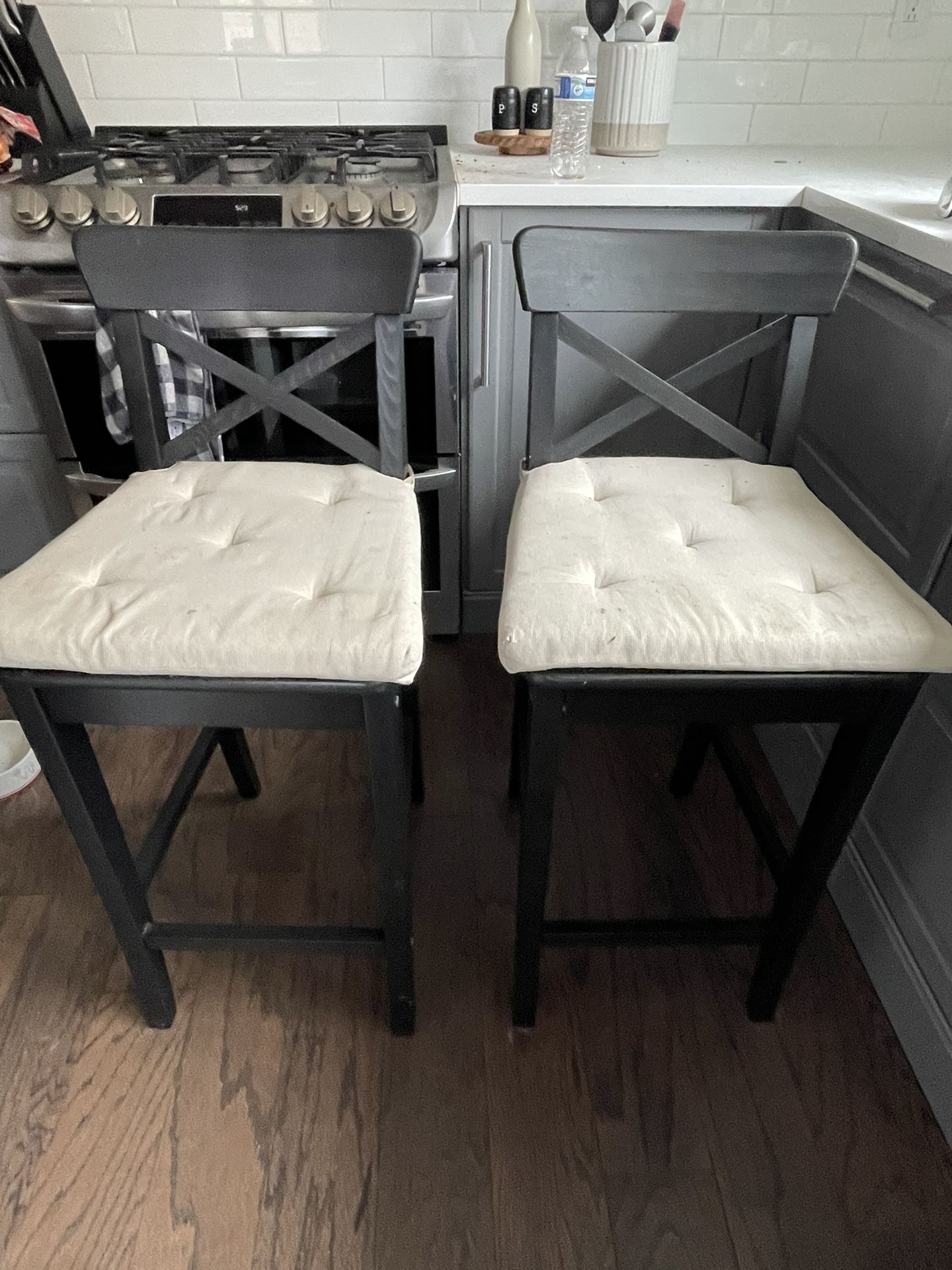 Ikea Ingolf Bar Stool With Ikea Justina Chair Pad